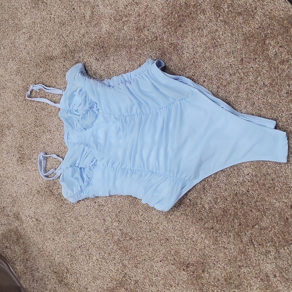 Blue bodysuit